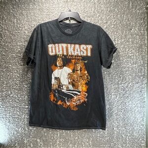 Outkast Ms Jackson Graphic T-shirt  Medium Gray Short Sleeve Music Concert